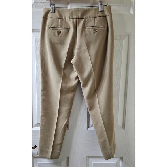 Talbots 4P Khaki  Ankle Pants  Petite Dress Trouser Timeless Capsule Wardrobe - Picture 4 of 11